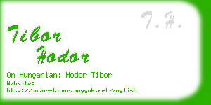 tibor hodor business card